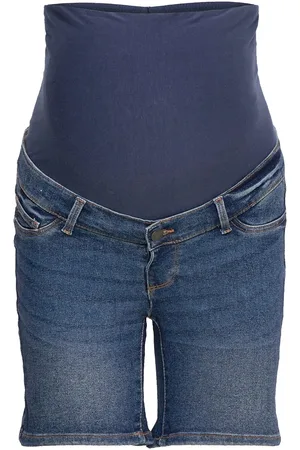 Mama;licious Mlparis Slim Denim Shorts A. Bottoms Shorts Denim Shorts Blue