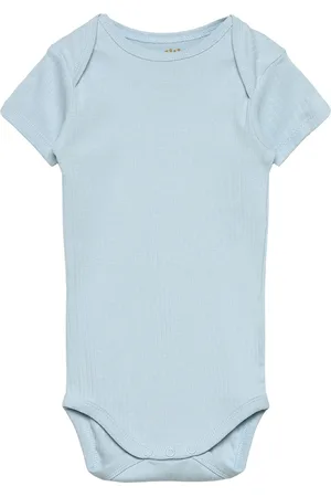 Copenhagen Colors Rib Jersey Short Sleeve Body Bodies Short-sleeved Blue