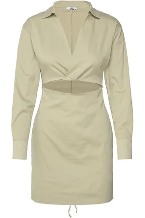 Envii Entammy Ls Dress 6893 Lyhyt Mekko Khaki Green