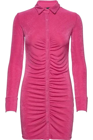 Gina Tricot Dolly Shirt Dress Lyhyt Mekko Pink