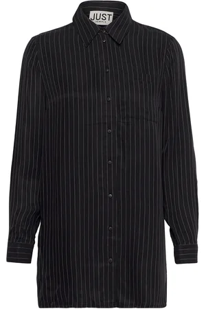 Just Female Pin Shirt Tops Tunics Black