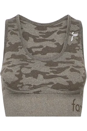 Famme Camo Sports Bra Sport Bras & Tops Sports Bras - All Green