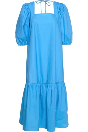 Just Female Park Dress Polvipituinen Mekko Blue