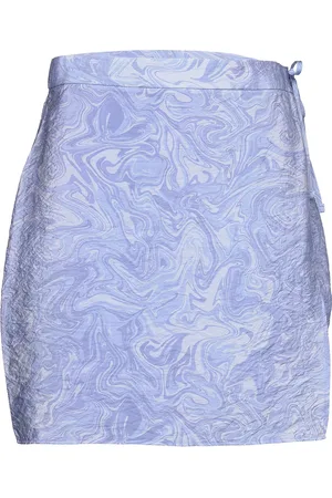 Envii Enmallow Short Skirt Aop 6891 Lyhyt Hame Blue
