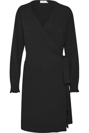 Kaffe Kawiola Wrap Dress Polvipituinen Mekko Black