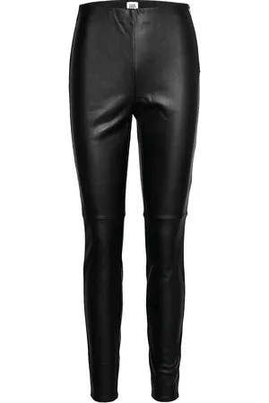 Twist & tango Arleen Trousers Bottoms Trousers Leather Leggings-Housut Black