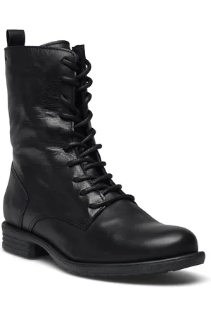 Bianco Biadanelle Lace Up Boot Leather Shoes Boots Ankle Boots Laced Boots Black