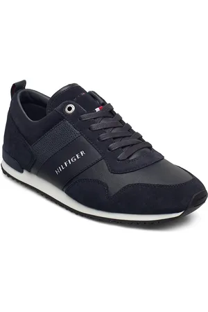 Tommy Hilfiger Iconic Leather Suede Mix Runner Designers Sneakers Low-top Sneakers Blue