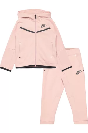 Nike Lapset Fleecetakit - Nkn Nsw Tech Fleece Set Outerwear Fleece Outerwear Fleece Suits Vaaleanpunainen