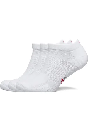 DANISH ENDURANCE Long Distance Running Low-Cut Socks 3-Pack Sport Socks Footies-ankle Socks White