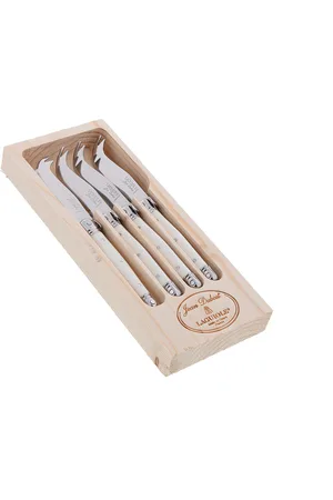 Jean Dubost Osteknive Sæt 4 Stk Laguiole Home Tableware Cutlery Butter Knives