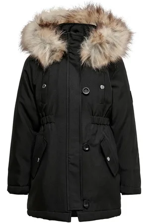 ONLY Kogiris Fur Parka Otw Parka Takki Black