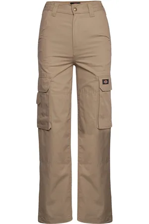 Dickies Hooper Bay Cargo Bottoms Trousers Straight Leg Beige
