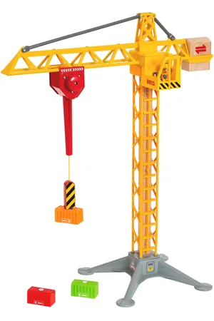Brio 33835 Byggekran Med Lys Toys Toy Cars & Vehicles Toy Vehicles Construction Cars Multi/patterned
