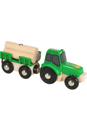Brio 33799 Traktor M/Vogn Og Tømmer Toys Toy Cars & Vehicles Toy Vehicles Trucks Multi/patterned