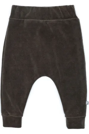 Smallstuff Pants Velour, Dark Mole Bottoms Sweatpants Black