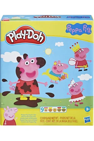 Play Doh Stylin Set With 9 Non-Toxic Modeling Compound Cans, 11 Accessories, Peppa Pig Toy Toys Creativity Drawing & Crafts Craft Play Dough Pink
