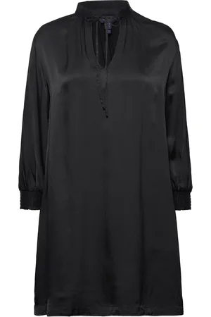 GANT D1. Stand Collar Dress Lyhyt Mekko Black