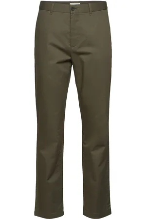 WoodWood Marcus Light Twill Trousers Designers Trousers Chinos Green