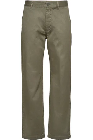WoodWood Stefan Classic Trousers Designers Trousers Chinos Green