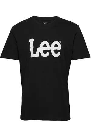 Lee Wobbly Logo Tee Tops T-shirts Short-sleeved Black