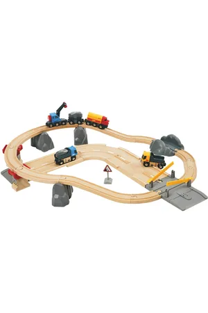 Brio 33210 Tog- Og Vejbane, Lodsesæt Toys Toy Cars & Vehicles Toy Vehicles Construction Cars Multi/patterned