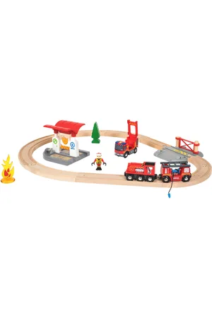Brio 33815 Togsæt Med Brandmandstema Toys Toy Cars & Vehicles Toy Vehicles Trains Multi/patterned