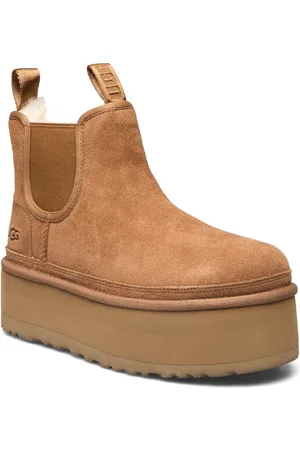 UGG W Neumel Platform Chelsea Shoes Boots Ankle Boots Ankle Boots Flat Heel Brown