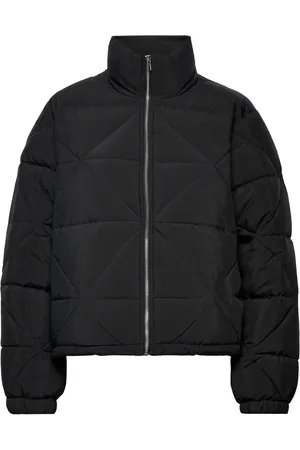 Gina Tricot Elina Puffer Jacket Vuorillinen Takki Topattu Takki Black