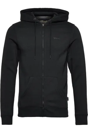 Blend Bhdownton Zipthrough Tops Sweat-shirts & Hoodies Hoodies Black
