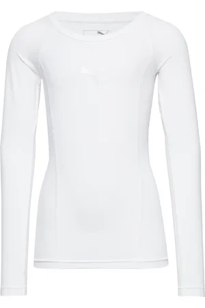 PUMA Liga Baselayer Tee Ls Jr Sport Base Layers Baselayer Tops White