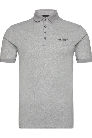 Armani Exchange Polo Shirt Tops Polos Short-sleeved Grey