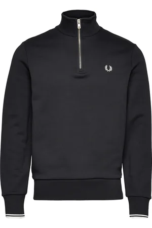 Fred Perry Half Zip Sweatshirt Tops Sweat-shirts & Hoodies Sweat-shirts Black