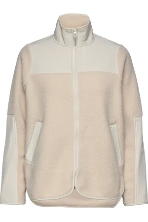 Röhnisch Phoebe Pile Jacket Sport Sweat-shirts & Hoodies Fleeces & Midlayers Cream
