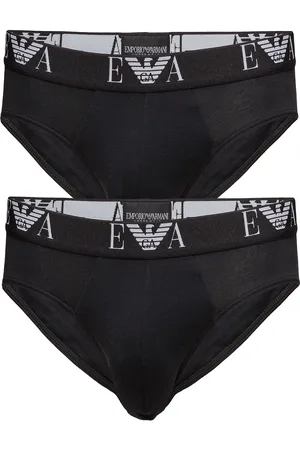 Emporio Armani Mens Knit 2Pack Brie Y-sepalus Briefs Alushousut Black