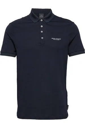 Armani Exchange Polo Shirt Tops Polos Short-sleeved Blue