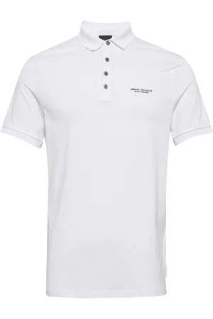 Armani Exchange Polo Shirt Tops Polos Short-sleeved White