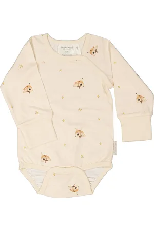 Geggamoja X Mrs Mighetto Bamboo Body L.s Bodies Long-sleeved Beige