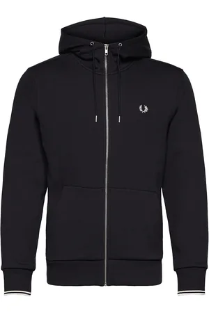 Fred Perry Hooded Zip Sweatshirt Tops Sweat-shirts & Hoodies Hoodies Navy