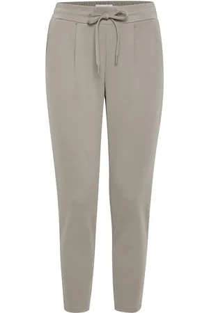 Ichi Ihkate Pa Bottoms Trousers Straight Leg Beige