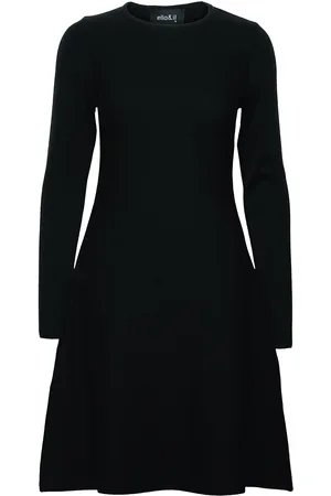 Ella&il Cecilie Merino Dress Lyhyt Mekko Black