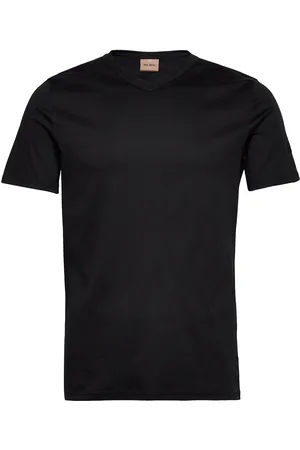 MOS MOSH Gallery Perry Crunch V-Ss Tee Tops T-shirts Short-sleeved Black