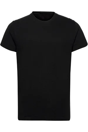 Revolution Regular Fit Round Neck T-Shirt Tops T-shirts Short-sleeved Black