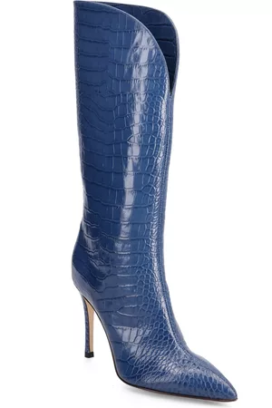 A Pair Naiset Saappaat - Stilletto Medium High Boot Korkeavartiset Saapikkaat Sininen
