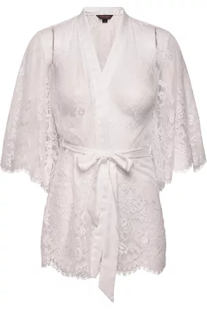 Hunkemöller Naiset Kimonot - Kimono Allover Lace Isabella Lingerie Kimonos Valkoinen
