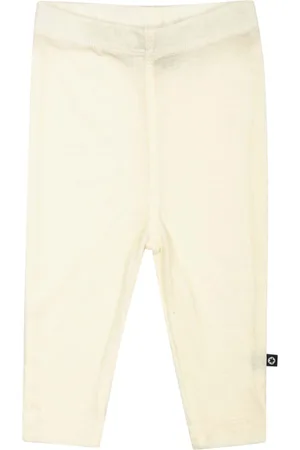 Smallstuff Legging, Denim Melange Drop Needle, Merino Wool Bottoms Leggings Cream