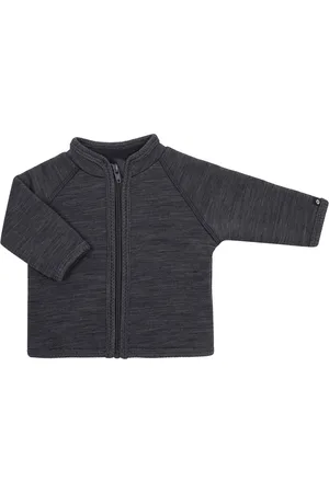 Smallstuff Cardigan Wool W. Zipper, Dark Grey Outerwear Fleece Outerwear Fleece Jackets Grey