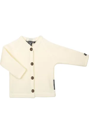 Smallstuff Cardigan, Merino Wool W. Buttons, Offwhite Tops Knitwear Cardigans Cream