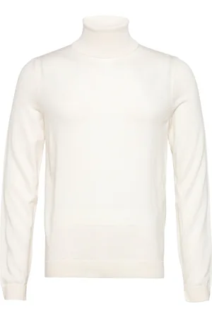 HUGO BOSS Musso-P Tops Knitwear Turtlenecks Cream