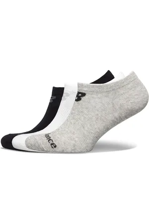 New Balance Performance Cotton Flat Knit No Show Socks 3 Pack Sport Socks Footies-ankle Socks Grey